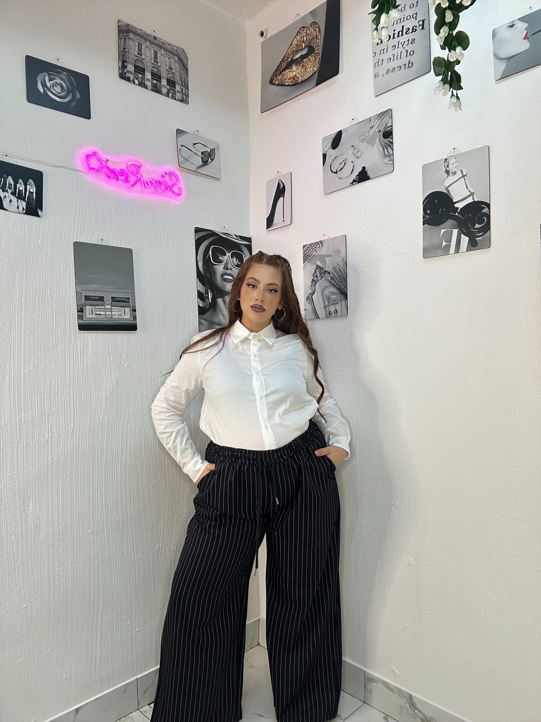 PANTALONE GESSATO CURVY